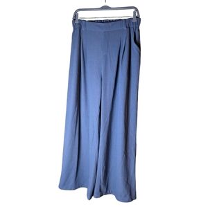 Halara Wide Leg Pants Petite L Blue – High Rise Cropped NWT